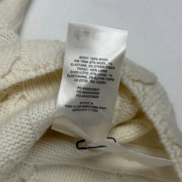 ARITZIA Babaton Cable Knit Glory Wool Cropped Sweater in Heather Birch
2XS EUC - Picture 9 of 12